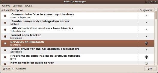 Gestion de servicios en Linux con Boot-Up Manager