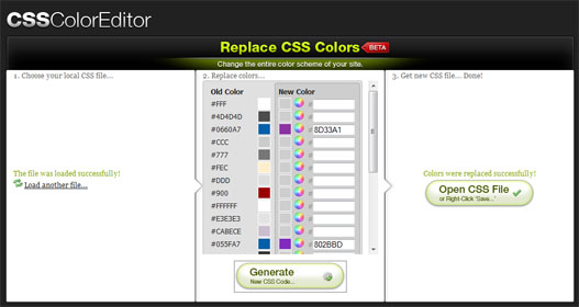 Cambiar colores de un archivo CSS en segundos