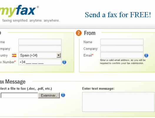 Envíar un fax gratis por Internet